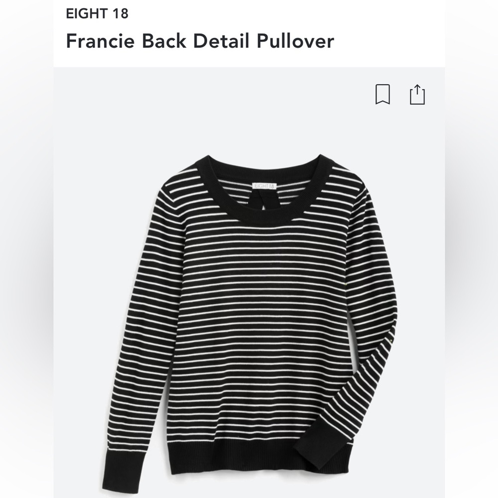 Black and white striped sweater